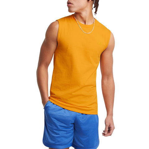 Champion mens Classic Jersey Muscle Tee T Shirt, Capri Orange, Small US Champion mens Classic Jersey Muscle Tee T Shirt, Capri Orange, Small US