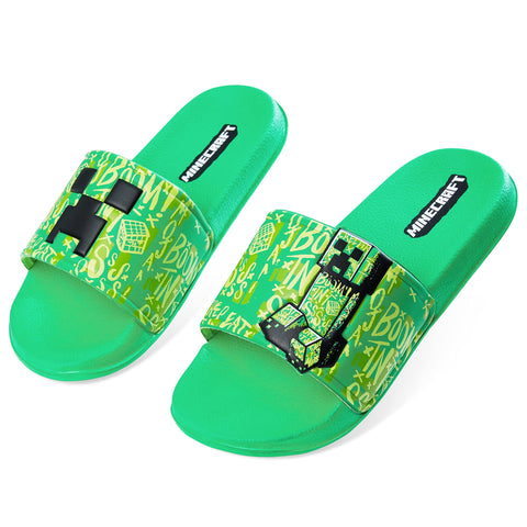 Minecraft Boys Sliders or Flip Flops for Beach and Pool - Boys Gifts (Green Slider, 11-11.5 US) Minecraft Boys Sliders or Flip Flops for Beach and Pool - Boys Gifts (Green Slider, 11-11.5 US)