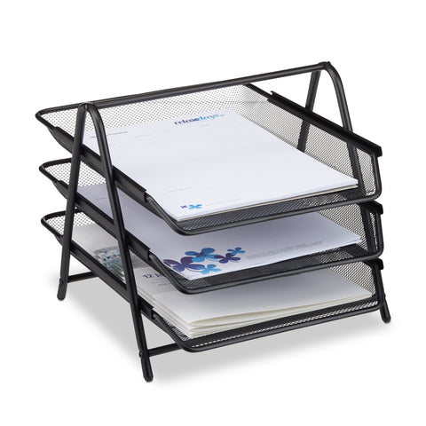 Relaxdays Document Holder, Metal Black, 35.5 x 29.5 x 27 cm Relaxdays Document Holder, Metal Black, 35.5 x 29.5 x 27 cm