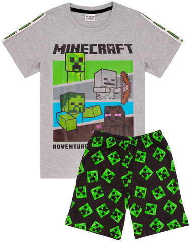 Minecraft Pajamas Boys 4 Design Options Kids Top Shorts Gamer PJs 7-8 Years Grey Pyjamas Minecraft Pajamas Boys 4 Design Options Kids Top Shorts Gamer PJs 7-8 Years Grey Pyjamas