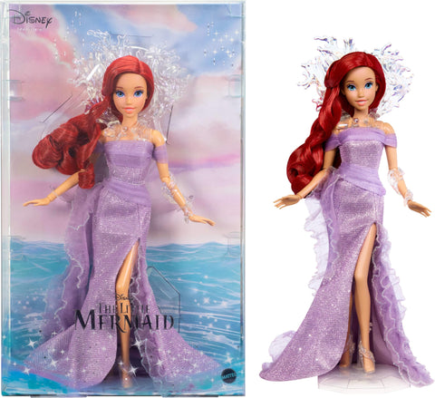 Mattel Disney Collector Ariel The Little Mermaid Doll with Display Stand, Inspired by Disney Movie 35th Anniversary Mattel Disney Collector Ariel The Little Mermaid Doll with Display Stand, Inspired by Disney Movie 35th Anniversary