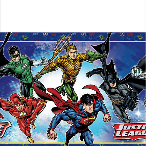 JUSTICE LEAGUE TABLE COVER JUSTICE LEAGUE TABLE COVER