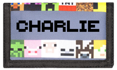 Minecraft - Kids Personalised Wallet - Grey Video Game Money Wallet - Your Name Pixel Letters Gifts - Official Merchandise Minecraft - Kids Personalised Wallet - Grey Video Game Money Wallet - Your Name Pixel Letters Gifts - Official Merchandise