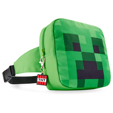 Minecraft Boys Fashion Waist Pack with Adjustable Strap, Creeper Travel Bag - Gamer Gifts (Green/Black) Minecraft Boys Fashion Waist Pack with Adjustable Strap, Creeper Travel Bag - Gamer Gifts (Green/Black)