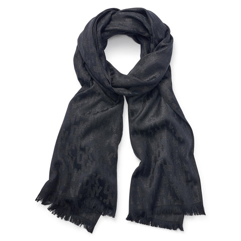 DKNY Women's Oversized Eyelash Fringe Lurex Scarf Fashion, Black, One Size DKNY Women's Oversized Eyelash Fringe Lurex Scarf Fashion, Black, One Size