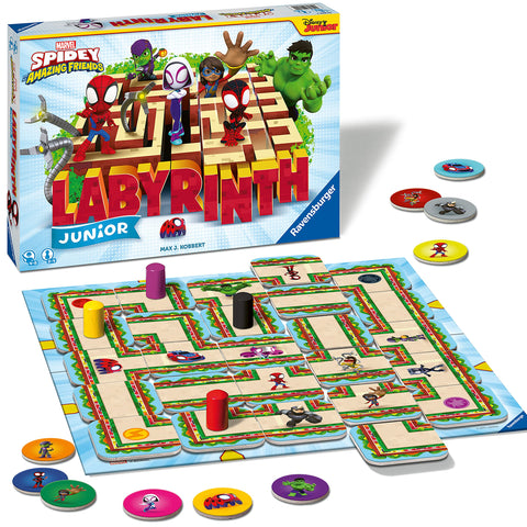 Ravensburger - Spidey and His Amazing Friends Labyrinth Junior Game | Engaging Brain Teaser for Kids | Interactive Puzzle Game | Ideal Gift for Boys and Girls Aged 4+ Ravensburger - Spidey and His Amazing Friends Labyrinth Junior Game | Engaging Brain Teaser for Kids | Interactive Puzzle Game | Ideal Gift for Boys and Girls Aged 4+