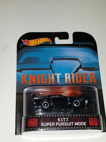 K.I.T.T. Super Pursuit Mode Knight Rider Hot Wheels 2014 Retro Series Die Cast Vehicle K.I.T.T. Super Pursuit Mode Knight Rider Hot Wheels 2014 Retro Series Die Cast Vehicle