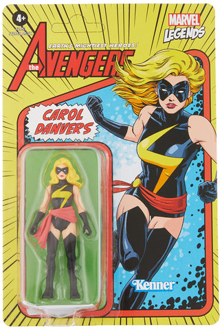 Marvel Hasbro Legends Series 3.75-inch Retro 375 Collection Carol Danvers Action Figure Toy Marvel Hasbro Legends Series 3.75-inch Retro 375 Collection Carol Danvers Action Figure Toy