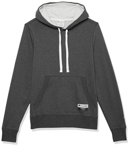 Champion Men's Authentic Originals Sueded Pullover Hoodie, Charcoal Heather, Small Champion Men's Authentic Originals Sueded Pullover Hoodie, Charcoal Heather, Small