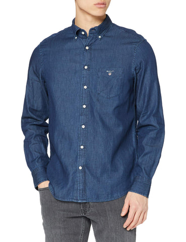 GANT Men's REG BD Casual Shirt, Dark Indigo, M GANT Men's REG BD Casual Shirt, Dark Indigo, M