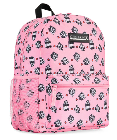 Minecraft Kids School Backpack with Zipped Front Pocket for Sports, Gym, Travel - Gamer Gifts (Pink) Minecraft Kids School Backpack with Zipped Front Pocket for Sports, Gym, Travel - Gamer Gifts (Pink)