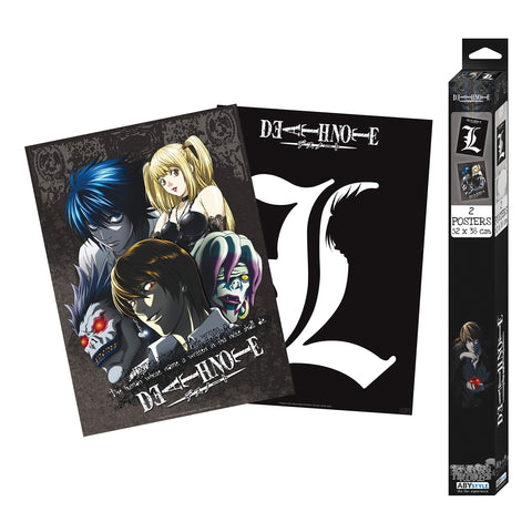 ABYSTYLE Death Note Boxed Poster Set 15 x 20.5 Includes 2 Unframed Mini Posters featuring Light, Ryuk, L, Misa, Rem and the Death Note Anime Manga Wall Art for Bedroom Office Living Room Home Gift ABYSTYLE Death Note Boxed Poster Set 15 x 20.5 Includes 2 Unframed Mini Posters featuring Light, Ryuk, L, Misa, Rem and the Death Note Anime Manga Wall Art for Bedroom Office Living Room Home Gift