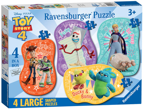 Ravensburger 06835 Disney Pixar Toy Story 4-4 Large Shaped Jigsaw Puzzles (10,12,14,16pc) - Value Set 4 Puzzles in a Box Ravensburger 06835 Disney Pixar Toy Story 4-4 Large Shaped Jigsaw Puzzles (10,12,14,16pc) - Value Set 4 Puzzles in a Box
