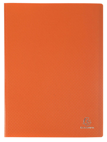 Exacompta - Ref 88324E - Semi-Rigid PP Display Book - Suitable for A4 Documents, Wipeable Cover, 500 Micron Polypropylene, 30 Pockets, 60 Viewing Pages - Orange Cover Exacompta - Ref 88324E - Semi-Rigid PP Display Book - Suitable for A4 Documents, Wipeable Cover, 500 Micron Polypropylene, 30 Pockets, 60 Viewing Pages - Orange Cover