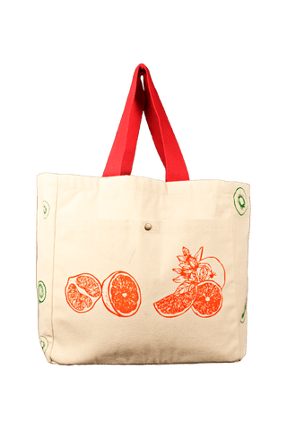 Earthsave Multi Pocket Vegetable Bag - Orange| Reusable Fridge/Refrigerator Storage Bag/Pouches for Fruits, Vegetables & Accessories