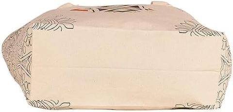 earthsave Products Cotton and Canvas Reusable Printed Bags (18.5 X 14.5 X 5.5 Inches, Off White)-1 Pieces earthsave Products Cotton and Canvas Reusable Printed Bags (18.5 X 14.5 X 5.5 Inches, Off White)-1 Pieces