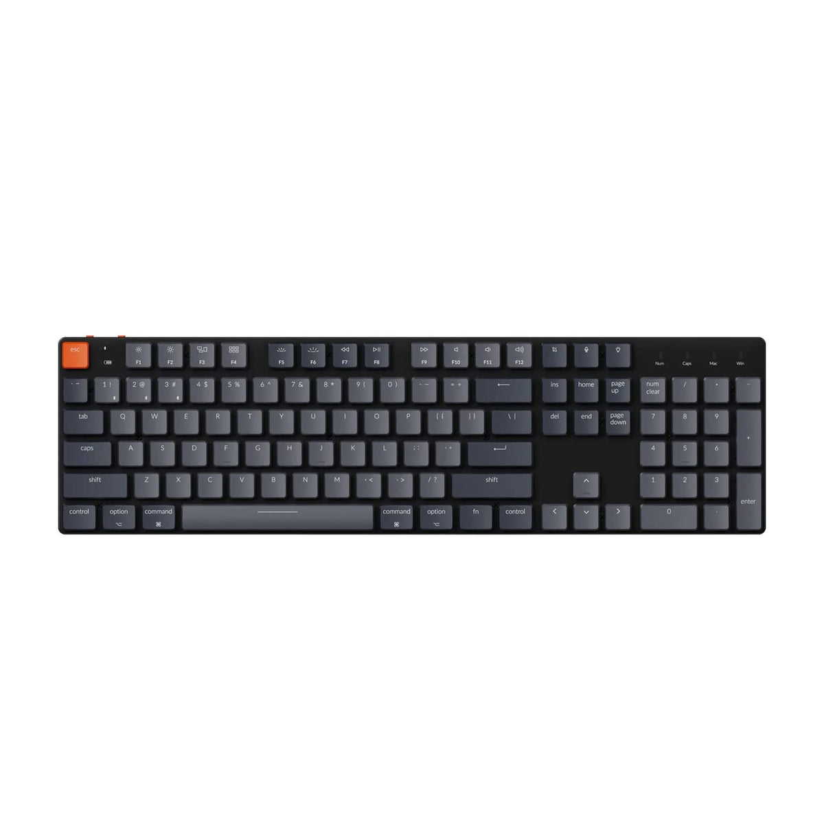 Keychron K5 SE Hot-swappable Wireless Mechanical Keyboard, Ultra-Slim Full Size 104 Keys White Backlight Bluetooth/Wired Aluminum Gaming Keyboard for Mac Windows, Low Profile Gateron Brown Switch