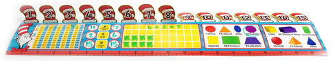 Eureka Dr. Seuss Math Practice Tool Back to School Classroom Supplies, 24 Sheets, 20'' x 4.25''