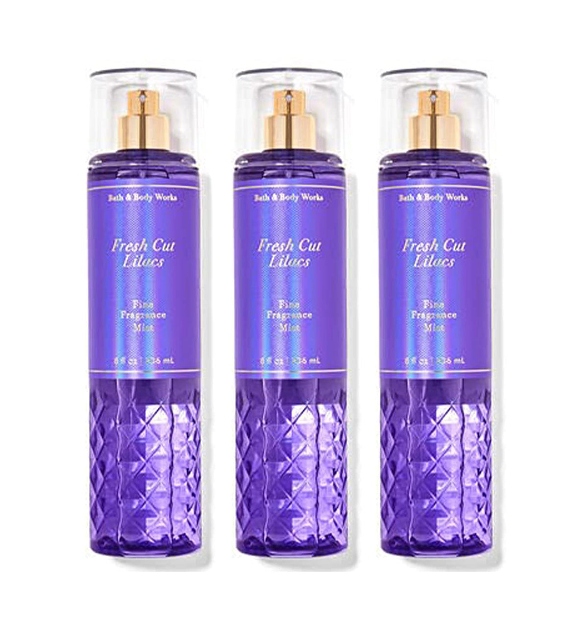 Bath and Body Works Freash Cut Lilacs Signature Collection Fragrance Mist Perfume Spray 8 Ounce Pack Of 3 (Freash Cut Lilacs)