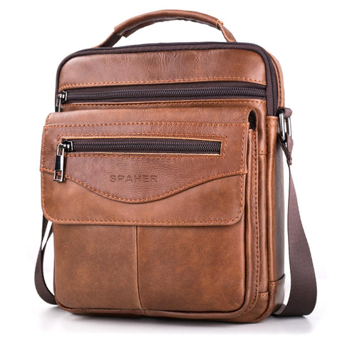 SPAHER Men Leather Handbags Shoulder Bags Messenger Business Bag Crossbody Satchel Sling Waterproof Travel Bag Daily Man Bag Gift with Adjustable Shoulder Strap for Ipad 9.7 Inch SPAHER Men Leather Handbags Shoulder Bags Messenger Business Bag Crossbody Satchel Sling Waterproof Travel Bag Daily Man Bag Gift with Adjustable Shoulder Strap for Ipad 9.7 Inch