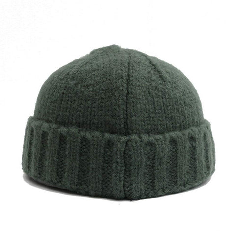 Wigwam Knitted fisherman trawler Skully beanie Hat Vintage style mens womans Hipster beanie hat skull cap (Green)