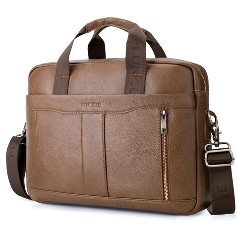 SPAHER Mens Leather Laptop Bag Briefcases for Men 15.6 Inch Leather Briefcase Business Work Laptop Handbag Shoulder Bag Messenger Bag with Removable Strap Daily Man Bag Gift for Man SPAHER Mens Leather Laptop Bag Briefcases for Men 15.6 Inch Leather Briefcase Business Work Laptop Handbag Shoulder Bag Messenger Bag with Removable Strap Daily Man Bag Gift for Man