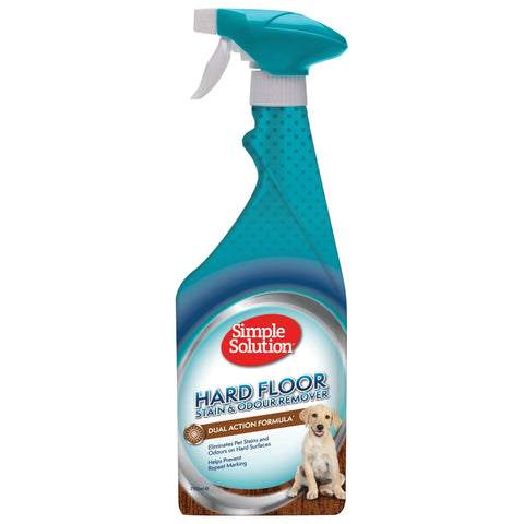 Simple Solution Hard Floor Pet Stain and Odour Remover | Dual Action Cleaner for Sealed Hardwood Floors 750ml