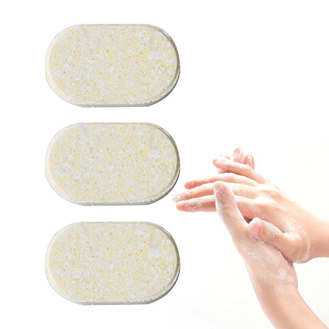 Foaming Hand Soap Refill Tablets 3 Pack, Eco-Friendly Dissolvable Plastic-Free Foaming Hand Soap Refill Tablets - Soft, Nourishing, And Sustainable Hand Wash Pods Soft Hand Wash (Lemon Flavor)