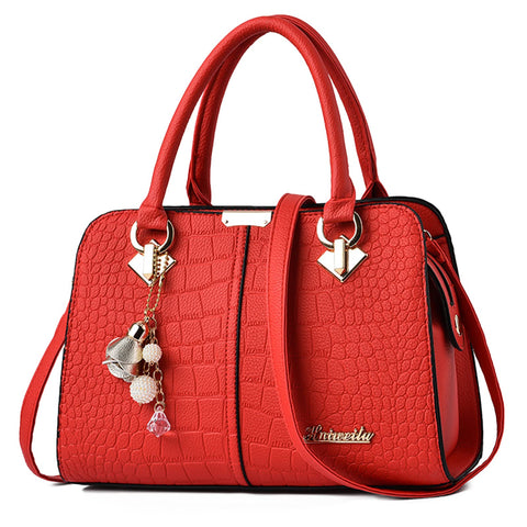 FORRICA Handbags for Women Elegant Pendant Ladies Shoulder Bags Top Handle Crossbody Bag PU Leather for Shopping Work Dating Red A FORRICA Handbags for Women Elegant Pendant Ladies Shoulder Bags Top Handle Crossbody Bag PU Leather for Shopping Work Dating Red A