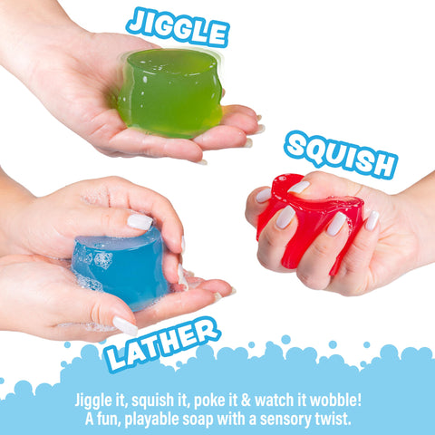 Tub WorksÃƒÆ’Ã¢â‚¬Å¡Ãƒâ€šÃ‚Â® Jiggly Jelly Soap Kids Soap Bath Toy, 6 Pack | Wobbly, Squishy & Fun Kids Bath Soap | Fresh, Fruity Scents | Nontoxic | Bath & Shower Jellies For Kids | Sensory Fun Kids & Toddler Bath Toys