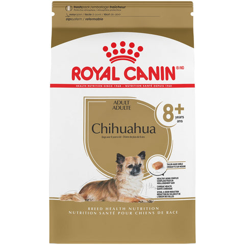 Royal Canin Breed Health Nutrition Chihuahua 8+ Adult Dry Dog Food, 2.5 lb bag
