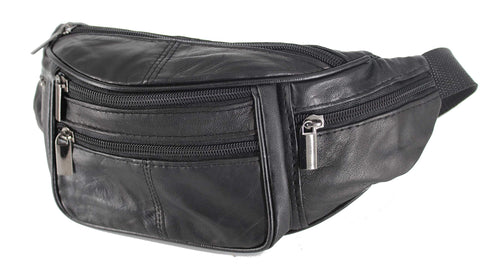 Leather Waist bag Bum Bag Travel pouch pack adjustable belt
