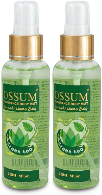 Osum Green Tea Perfume Long-Lasting Freshness Body Mist,120ml for women, Pack of 2
