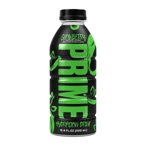 Prime Hydration Drink Sports Beverage "Glowberry ," Naturally Flavored, Caffeine Free, 16.9 Fl Oz Bottle