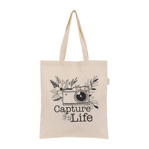 earthsave Canvas Tote Bag for Women | Printed Multipurpose Cotton Bags | Cute Hand Bag for Girls (Capture Life, Capture Life)