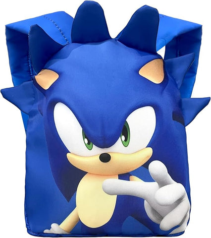 Bonamana Sonic Toddler Backpack 3D Printed 14 Inch Waterproof Tails Look Backpack for Kids Travel School Bag Book Small Bags Children's School Bag for 2-4 years old (Blue 2 Generation)