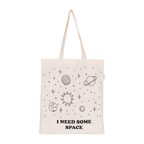 earthsave Canvas Tote Bag for Women | Printed Multipurpose Cotton Bags | Cute Hand Bag for Girls (I Need Some Space, I Need Some Space)