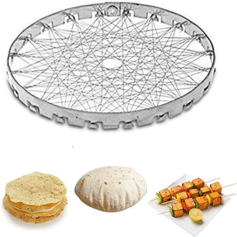 ANSHEZ® Stainless Steel Chota Tandoor Gas Barbeque Grill Net | Mini LPG Gas Sever Jalli, Tandoor Channi for Kitchen Use - Pack of 1