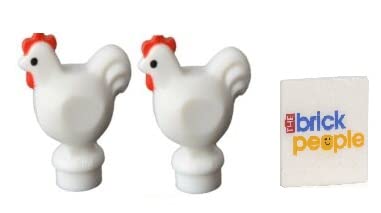 LEGO City: 2 White Chickens - Farm Animals