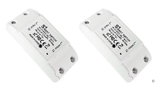 Matter Smart DIY Relay Module Wall Switch Works with Homekit& Alexa,App and Voice Control,Timer,Group Control,for lamps, fans, humidifiers,10A (2 Packs)