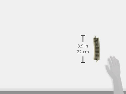 Bachmann Trains - Snap-Fit E-Z TRACK 33.25ÃƒÆ’Ã‚Â¢ÃƒÂ¢Ã¢â‚¬Å¡Ã‚Â¬Ãƒâ€šÃ‚Â RADIUS 12 DEGREE CURVED TRACK (4/card) - NICKEL SILVER Rail With Gray Roadbed - HO Scale