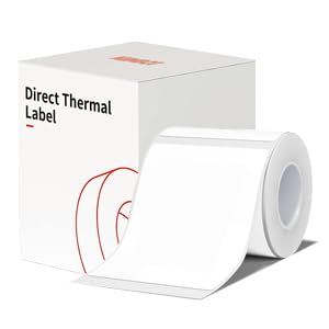 B1 B21 B3S Label Maker Tape Adapted Labels Sticker 1.96"x 1.18" (50x30mm) Standard Laminated Office Container Labeling Tape Replacement for Niimbot B21 B1 B3S Label Maker (White)