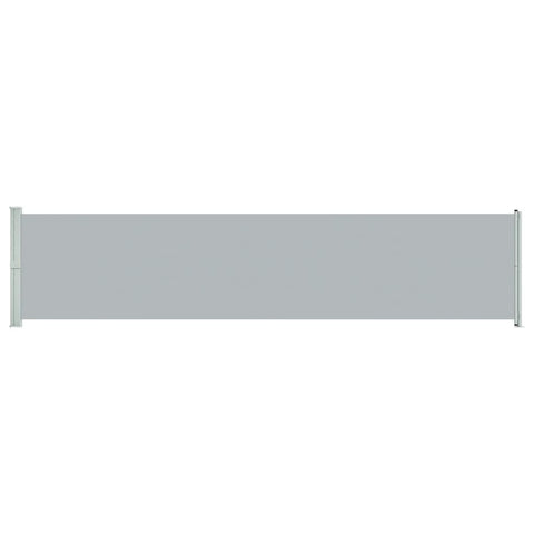 vidaXL Patio Retractable Side Awning - UV Resistant - Water Resistant Fabric - Automatic Roll-Back feature - Grey - 140x600cm