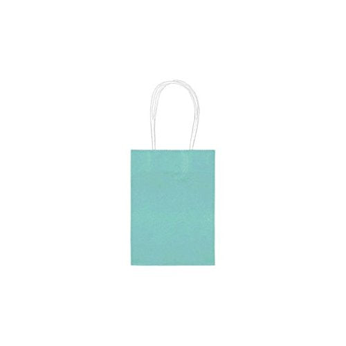 Amscan Robins Egg BlueKraft Paper Party Favor Bags - 5" (Pack of 24) - Perfect for Color-Themed Events & Giveaways
