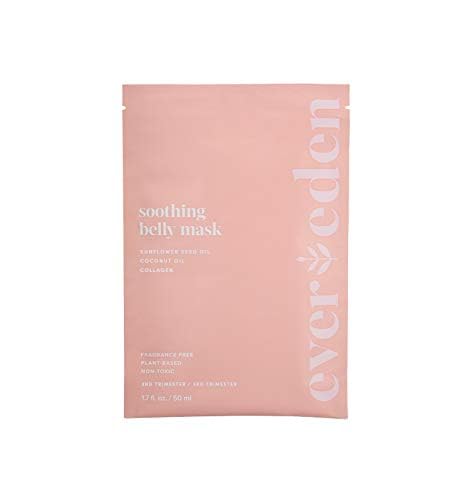 Evereden Soothing Belly Mask for Stretch Marks - 2nd/3rd Trimester Size | 1 count | Belly Mask for Pregnancy | Clean Pregnancy Skincare | Non-toxic and Fragrance Free