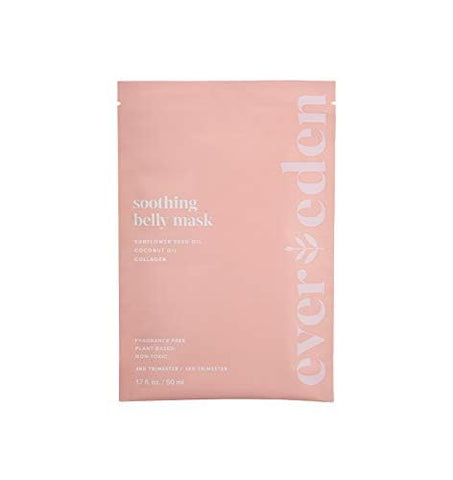 Evereden Soothing Belly Mask for Stretch Marks - 2nd/3rd Trimester Size | 1 count | Belly Mask for Pregnancy | Clean Pregnancy Skincare | Non-toxic and Fragrance Free
