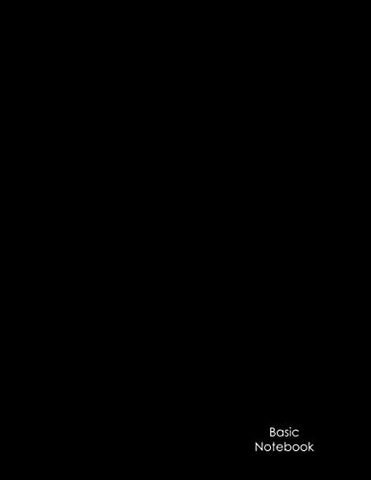 Basic Notebook: Plain Black Cover
