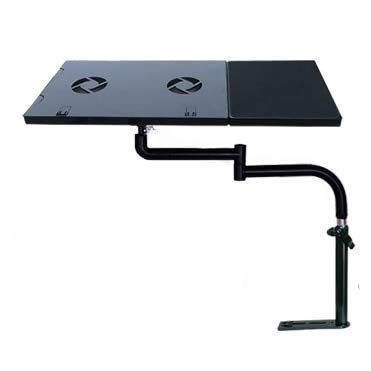 Sunter98 Full Motion 360degree Rotation Laptop Car Mount Stand Desk Car Dining Table Writing Board Notebook Tablet PC Holder with USB Fan