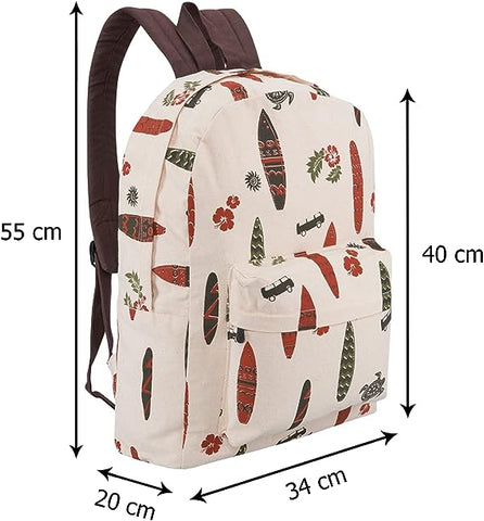 earthsave Casual Cotton Backpack for Boys & Girls| Water Resistant Laptop Backpack for Office and College.