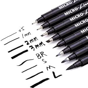 INFINITYPrecision Micro-Line Pens, Black Fineliner Ink Pens, Waterproof Archival Ink Drawing Pens, for Artist Illustration, Sketching, Technical Drawing,Scrapbooking(Black)